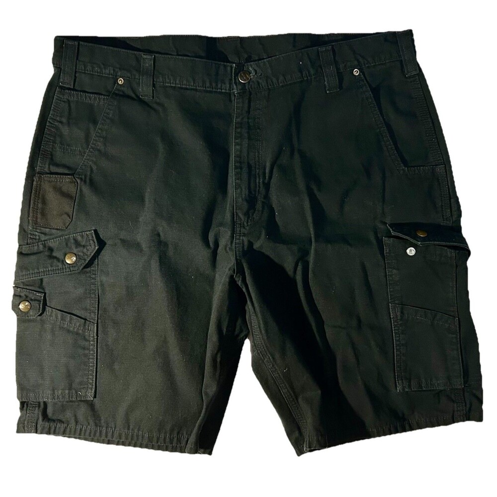 Carhartt  Cargo Utility Shorts Mens 40 Black 10 Pocket  Denim Workwear  EUC